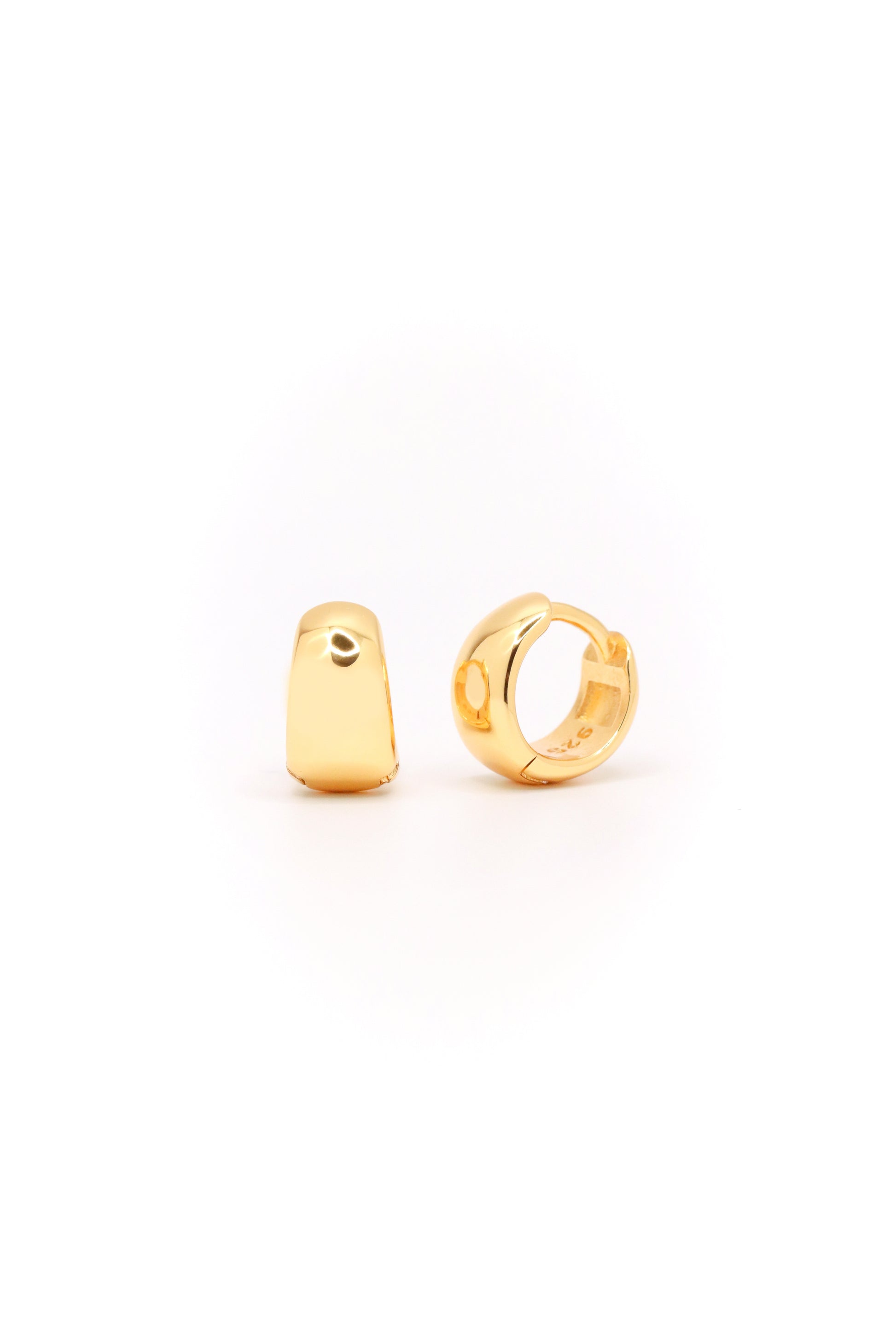 Halo Hoop Huggies in Gold