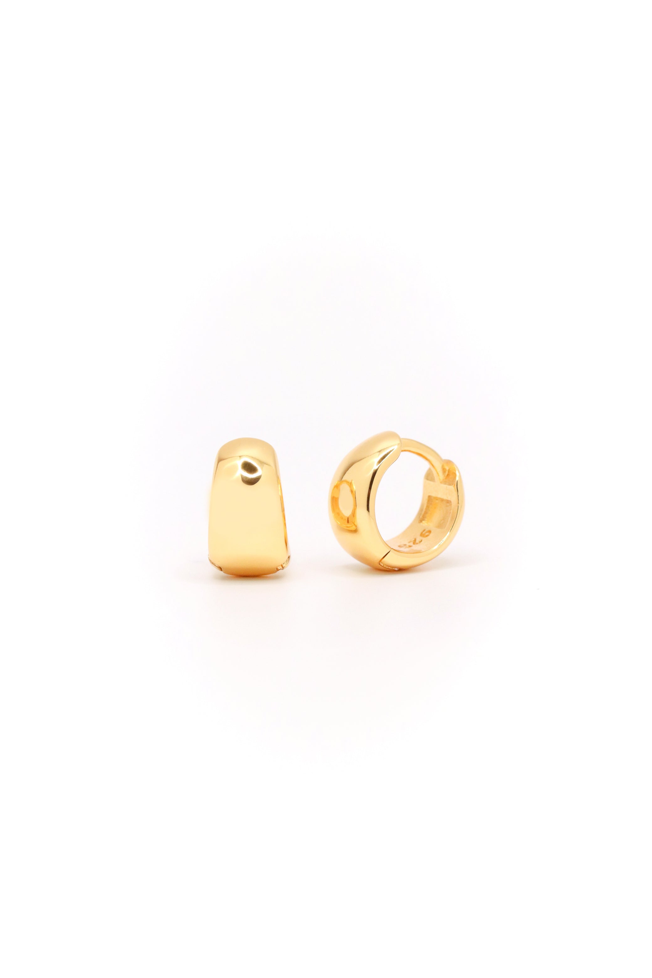 Halo Hoop Huggies in Gold