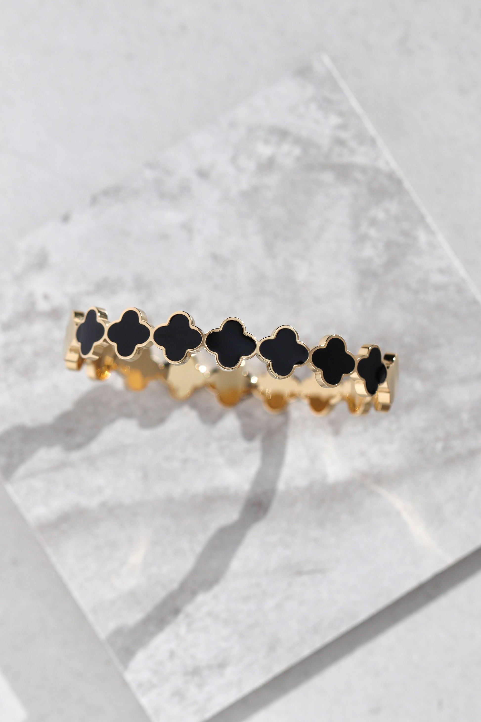 Midnight Clover Bangle