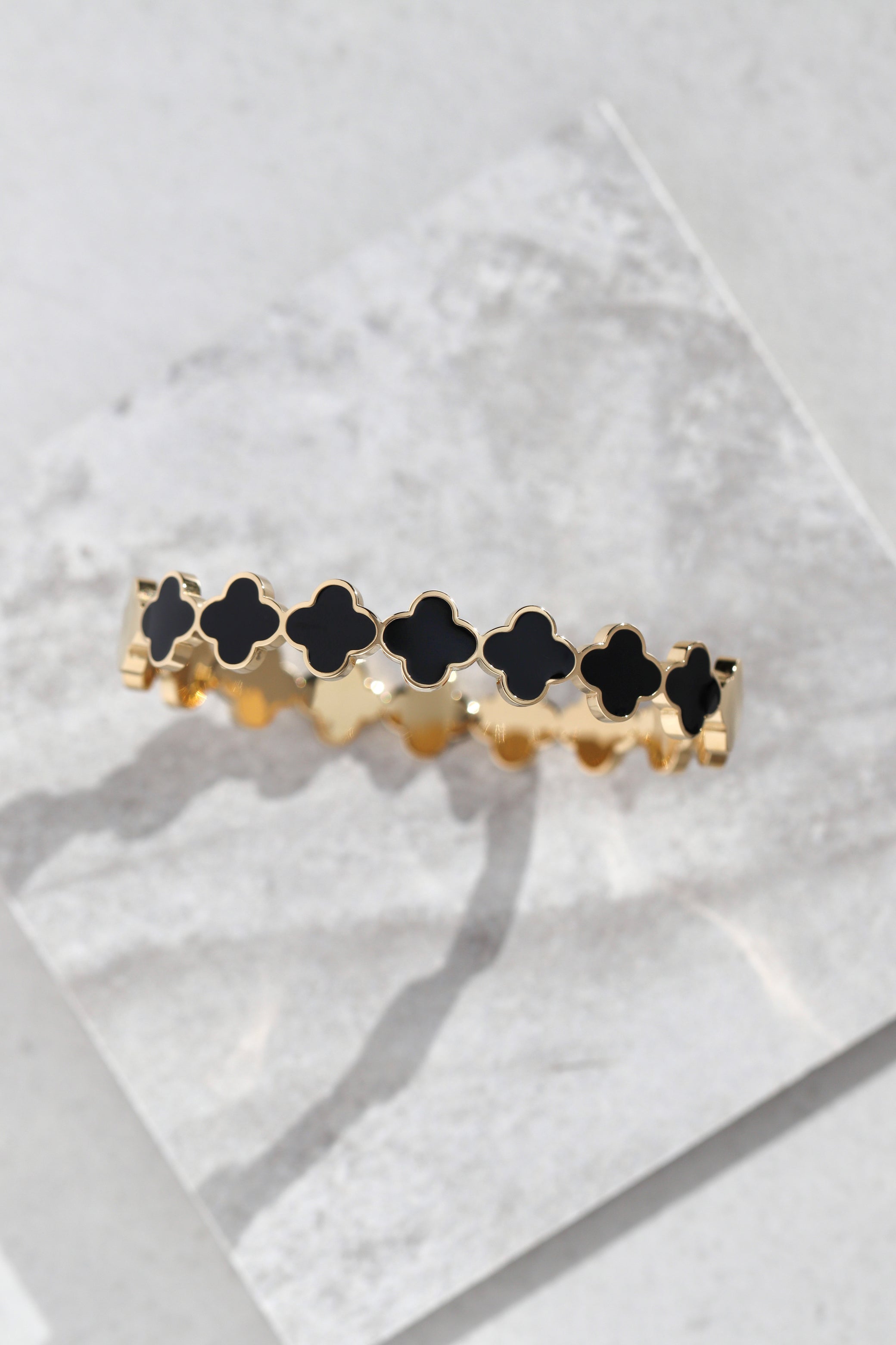 Midnight Clover Bangle
