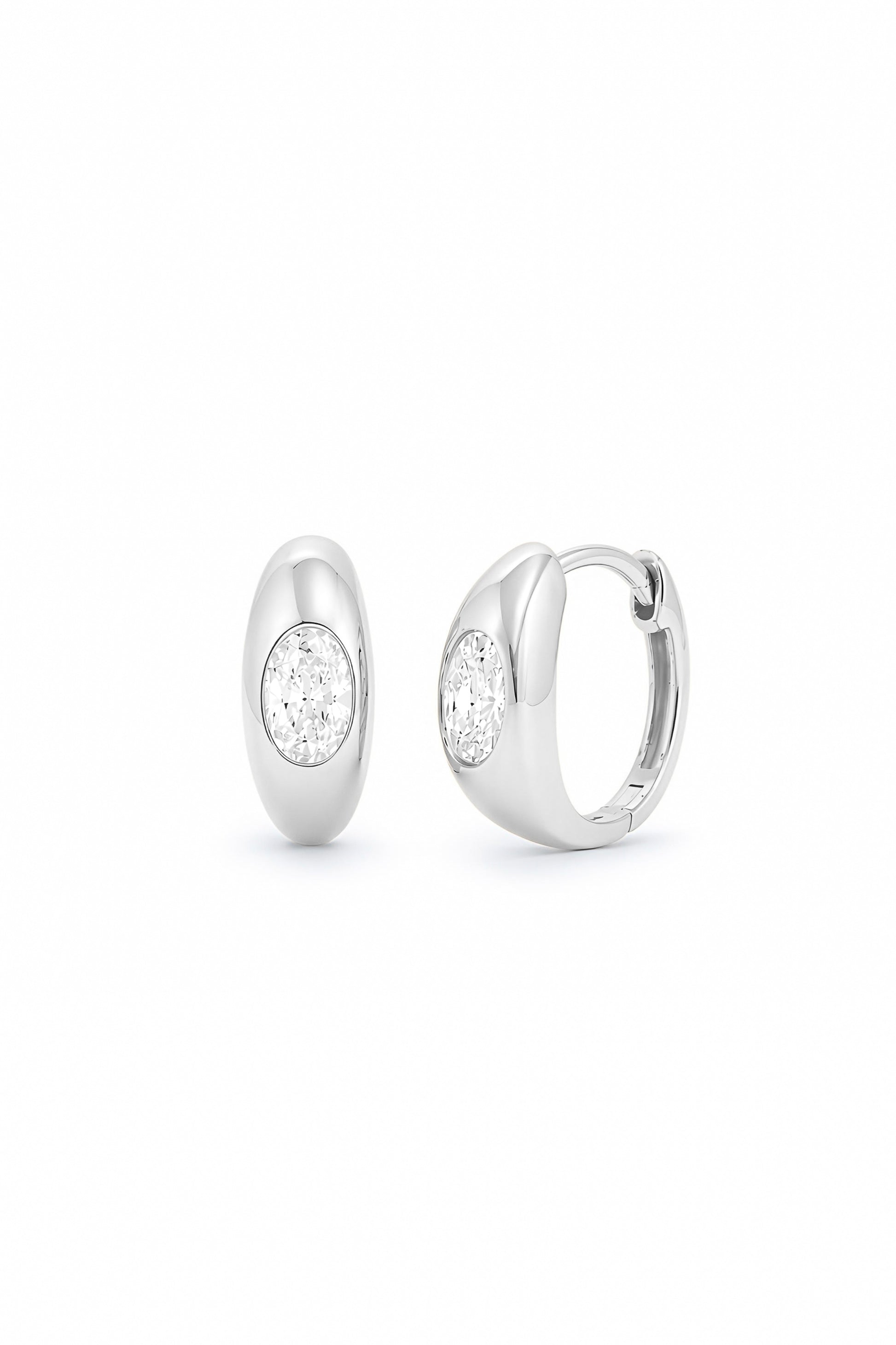 Rosalie Hoops in Silver