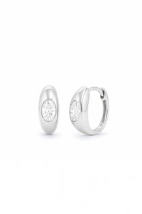 Rosalie Hoops in Silver