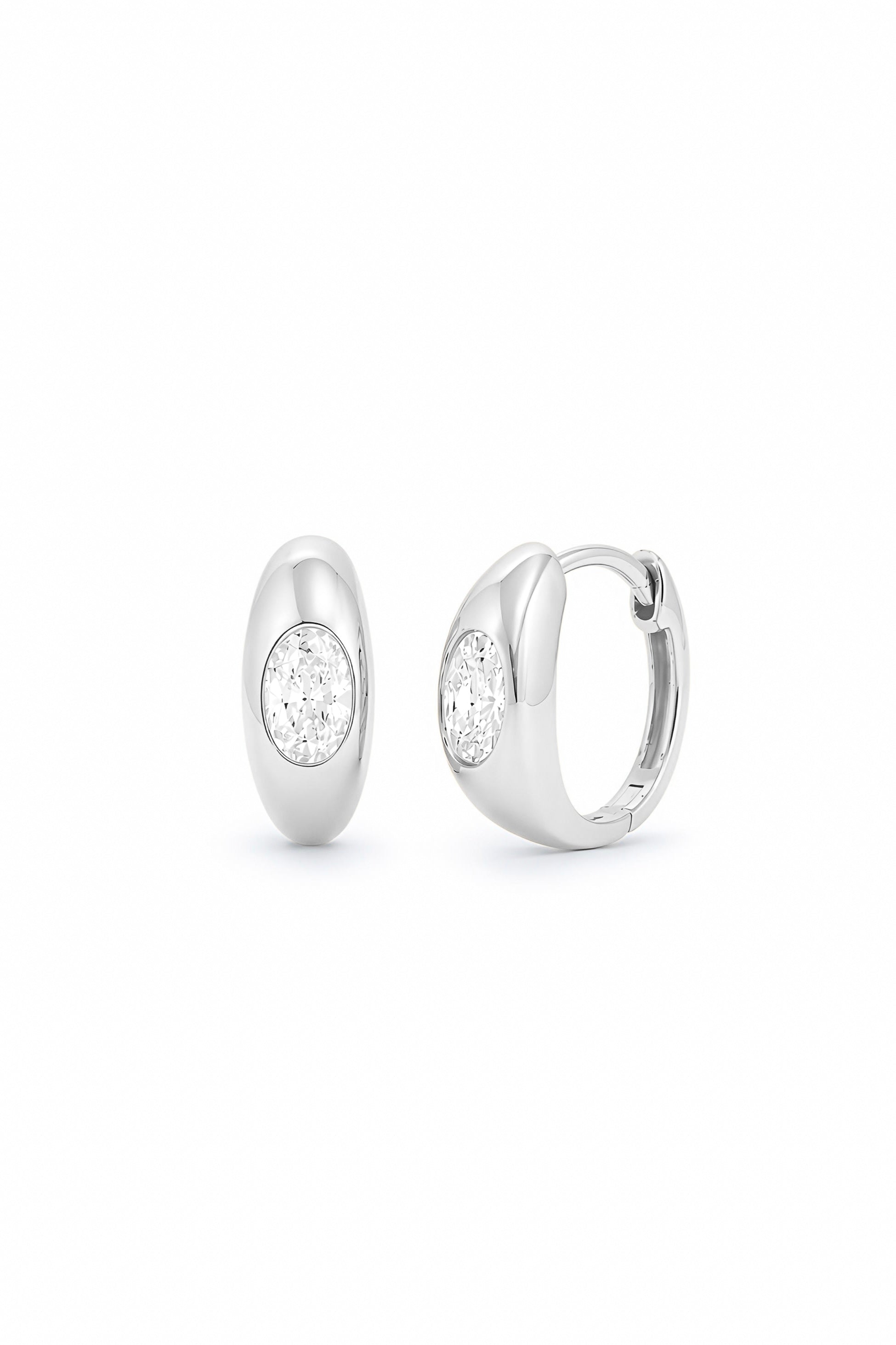 Rosalie Hoops in Silver