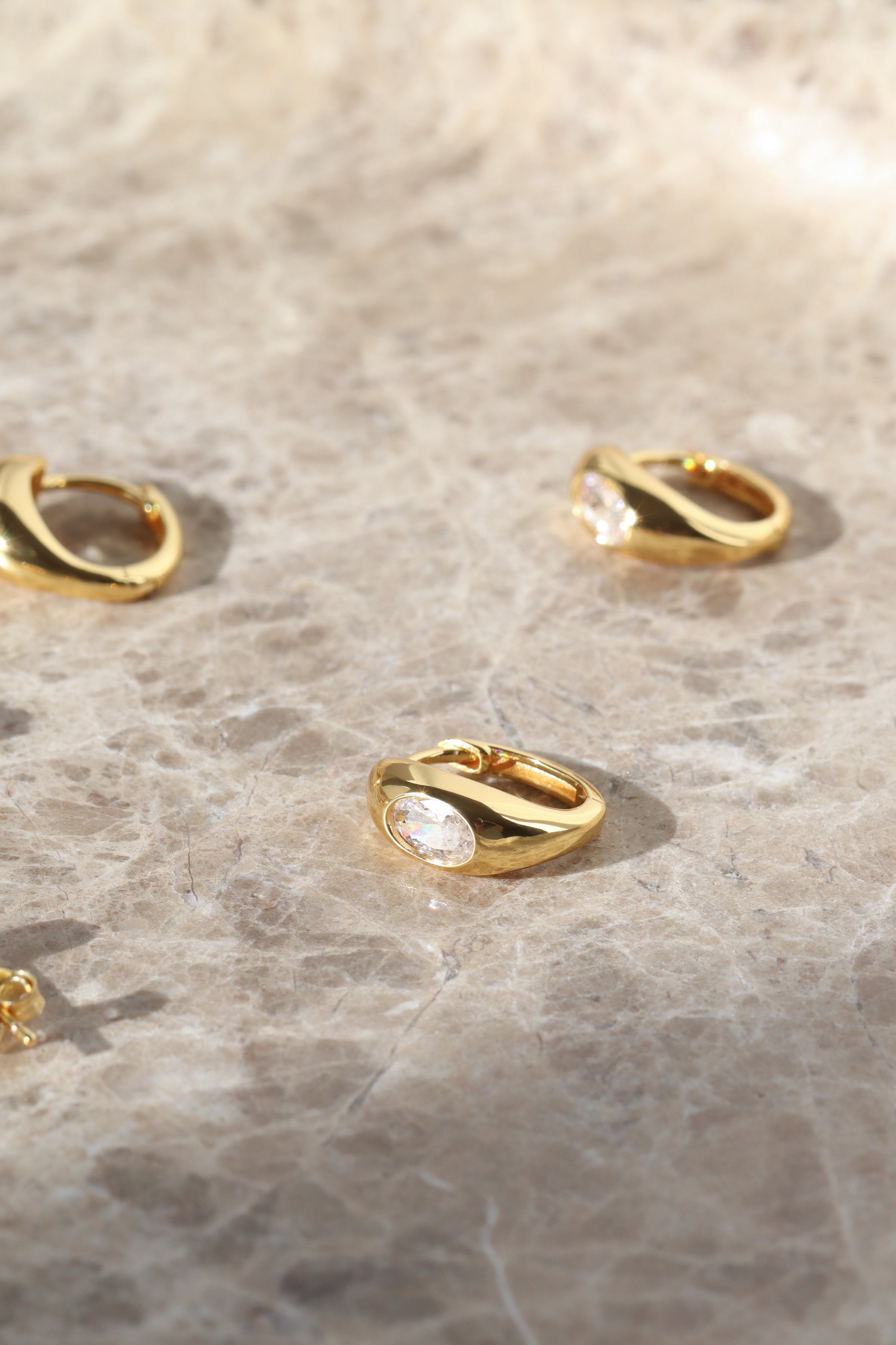 Rosalie Hoops in Gold