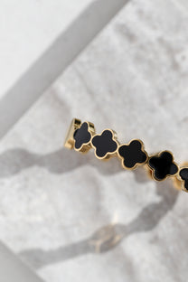Midnight Clover Bangle