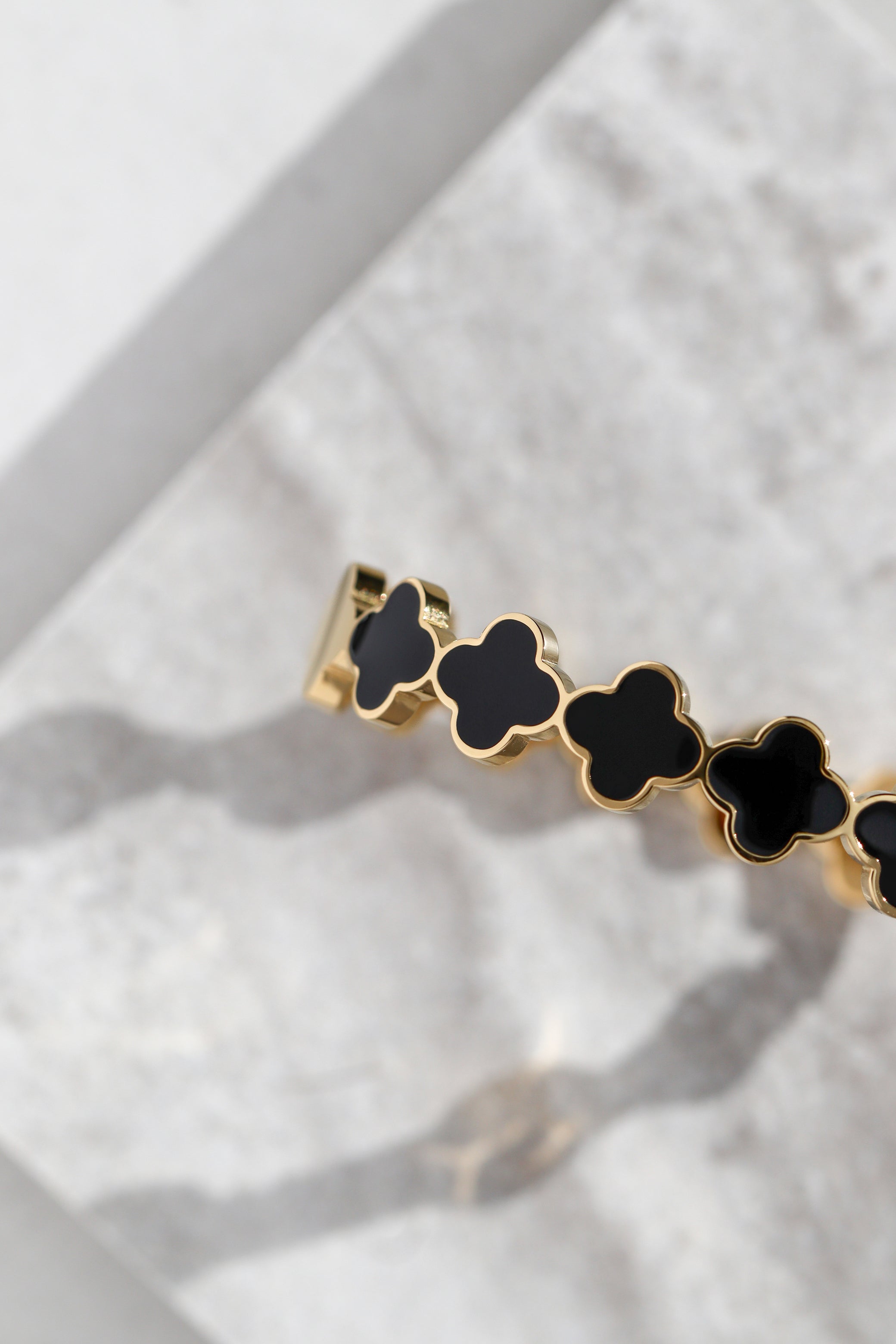 Midnight Clover Bangle