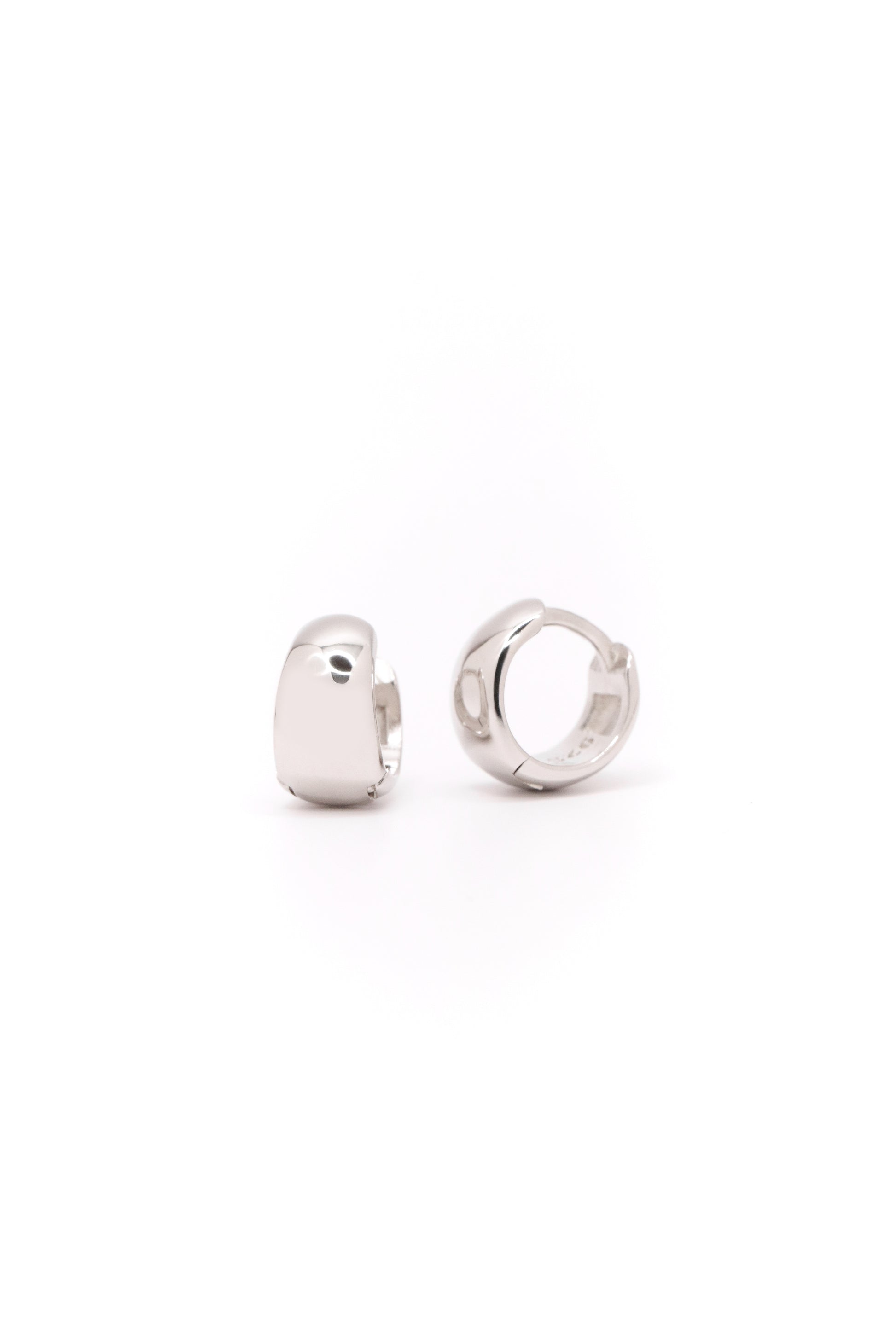 Halo Hoop Huggies in Silver