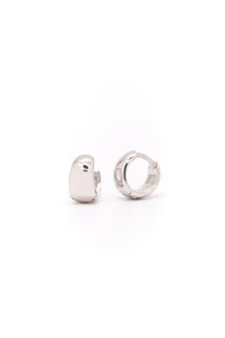 Halo Hoop Huggies in Silver