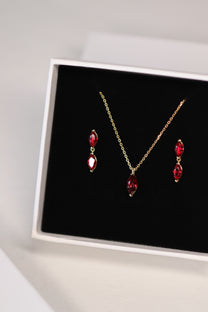 Diana Duo — Necklace &amp; Earrings in Gold