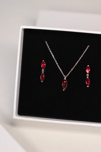 Diana Duo — Necklace &amp; Earrings in Silver