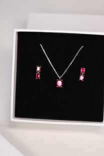 Dorothea Duo — Necklace &amp; Earrings in Silver