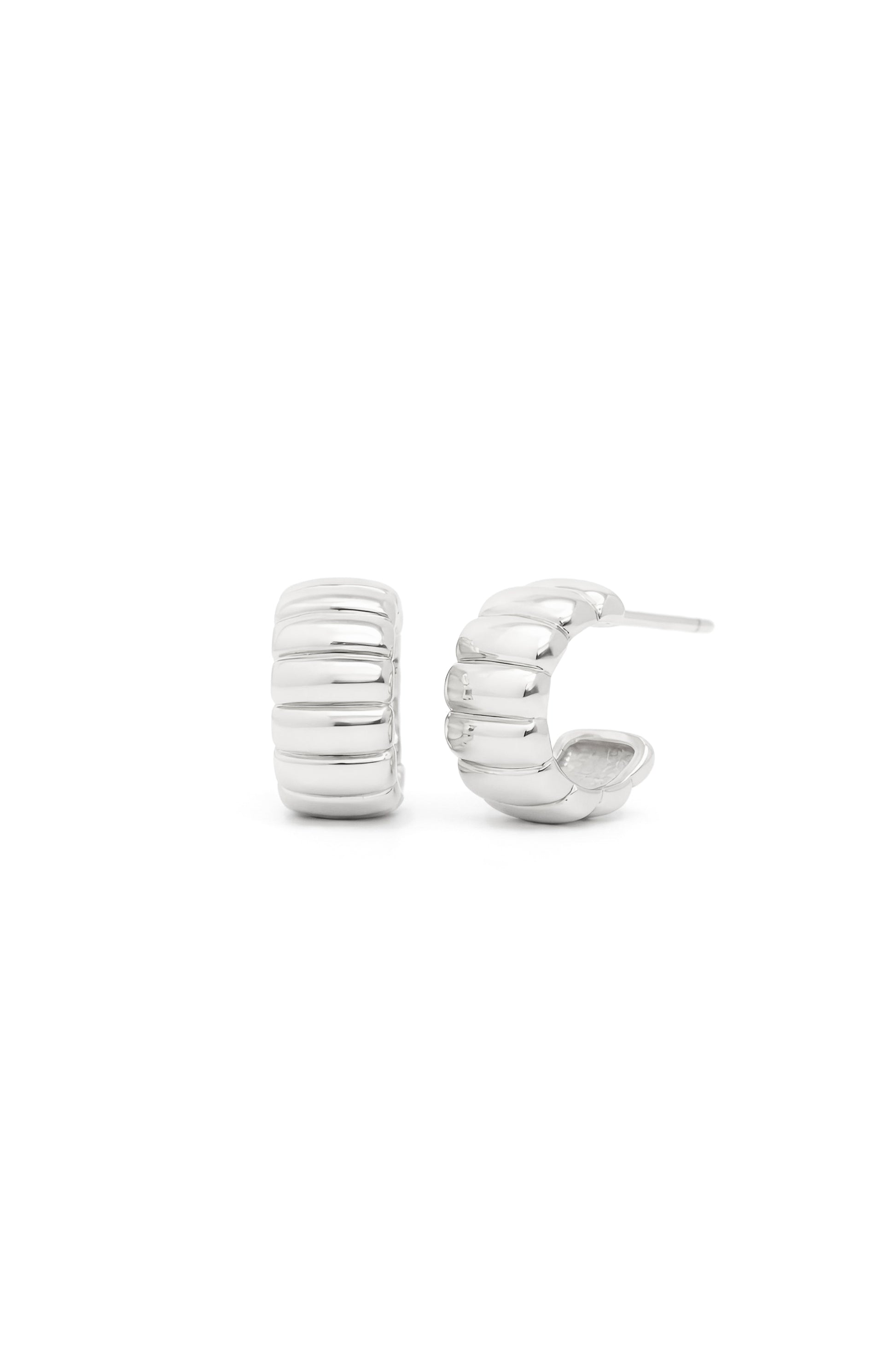 Evelina Hoops in Silver